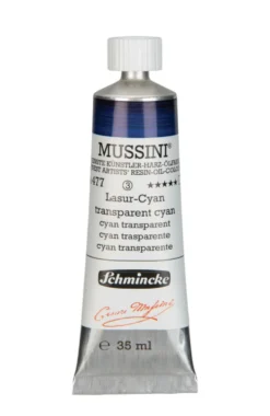 Farba olejna Mussini - Schmincke - 477, Transparent Cyan, 35 ml