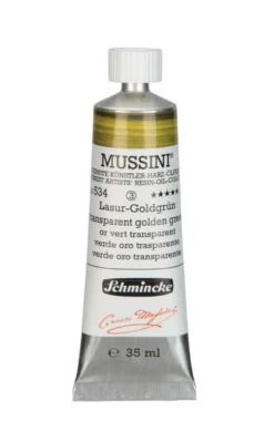 Farba olejna Mussini - Schmincke - 534, Transparent Golden Green, 35 ml