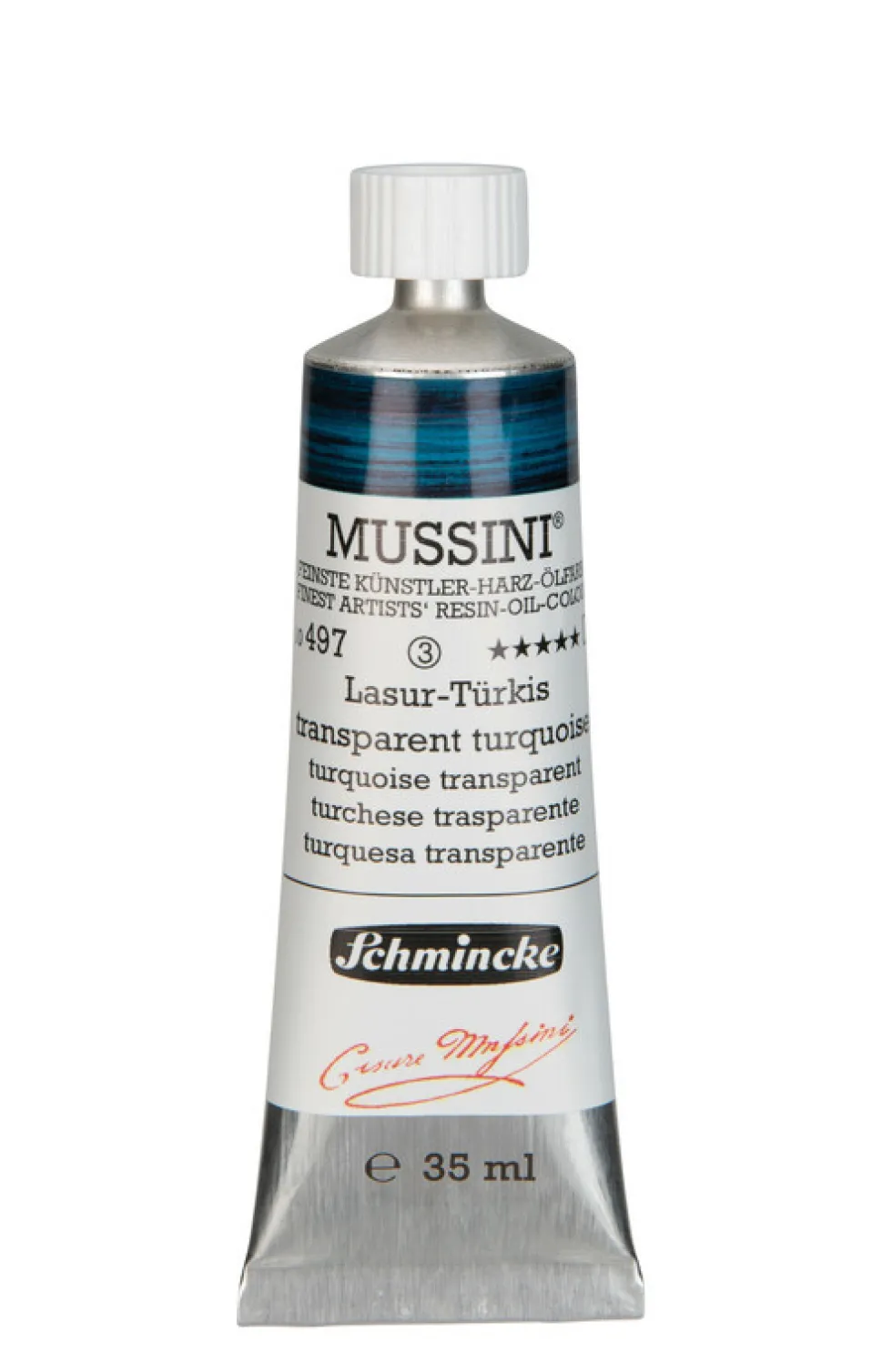 Farba olejna Mussini - Schmincke - 497, Transparent Turquoise, 35 ml