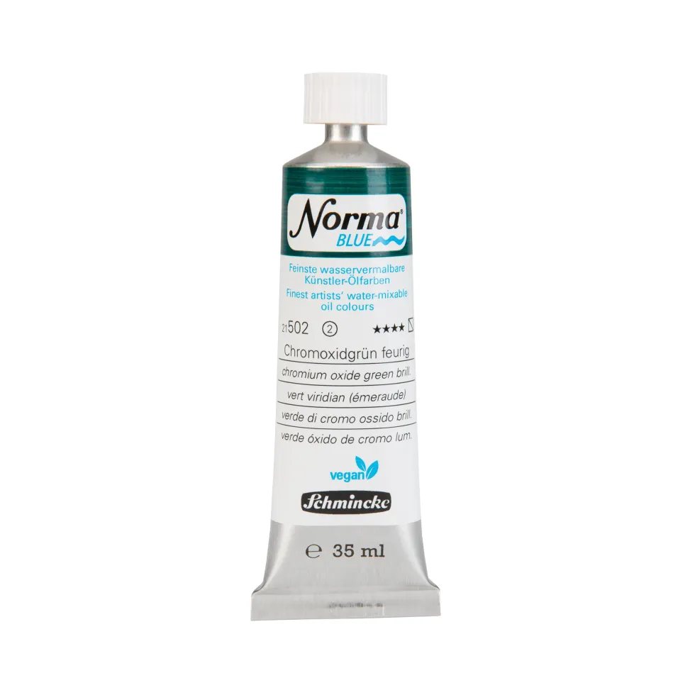 Farba olejna Norma Blue - Schmincke - 502, Chromium Oxide Green Brilliant, 35 ml