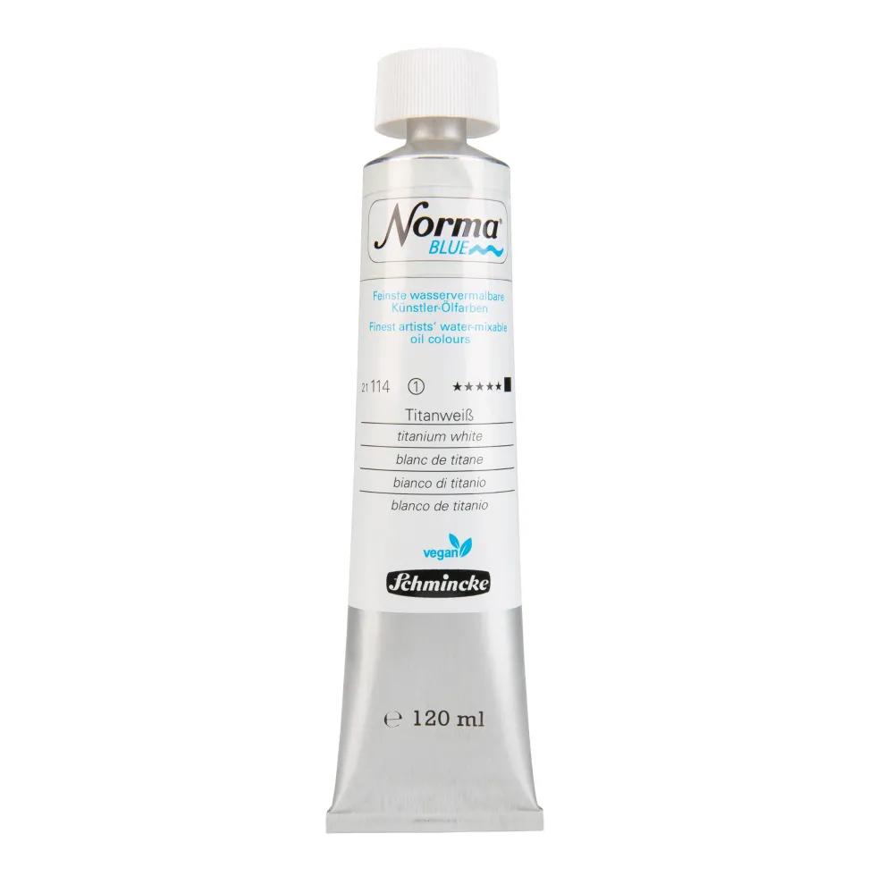 Farba olejna Norma Blue - Schmincke - 114, Titanium White, 120 ml