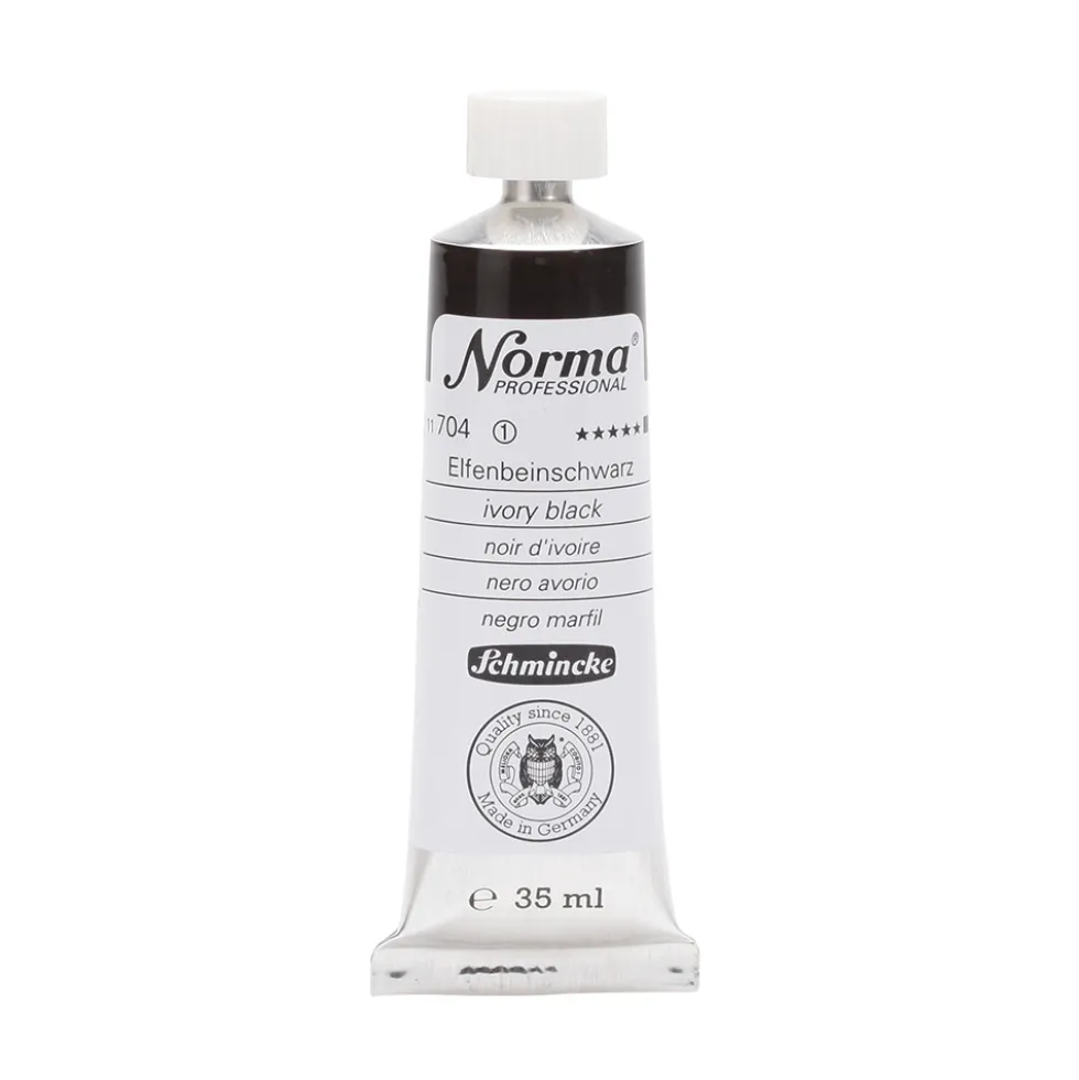 Farba olejna Norma Professional - Schmincke - 704, Ivory Black, 35 ml