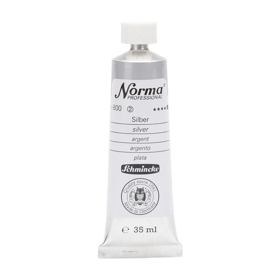 Farba olejna Norma Professional - Schmincke - 800, Silver, 35 ml