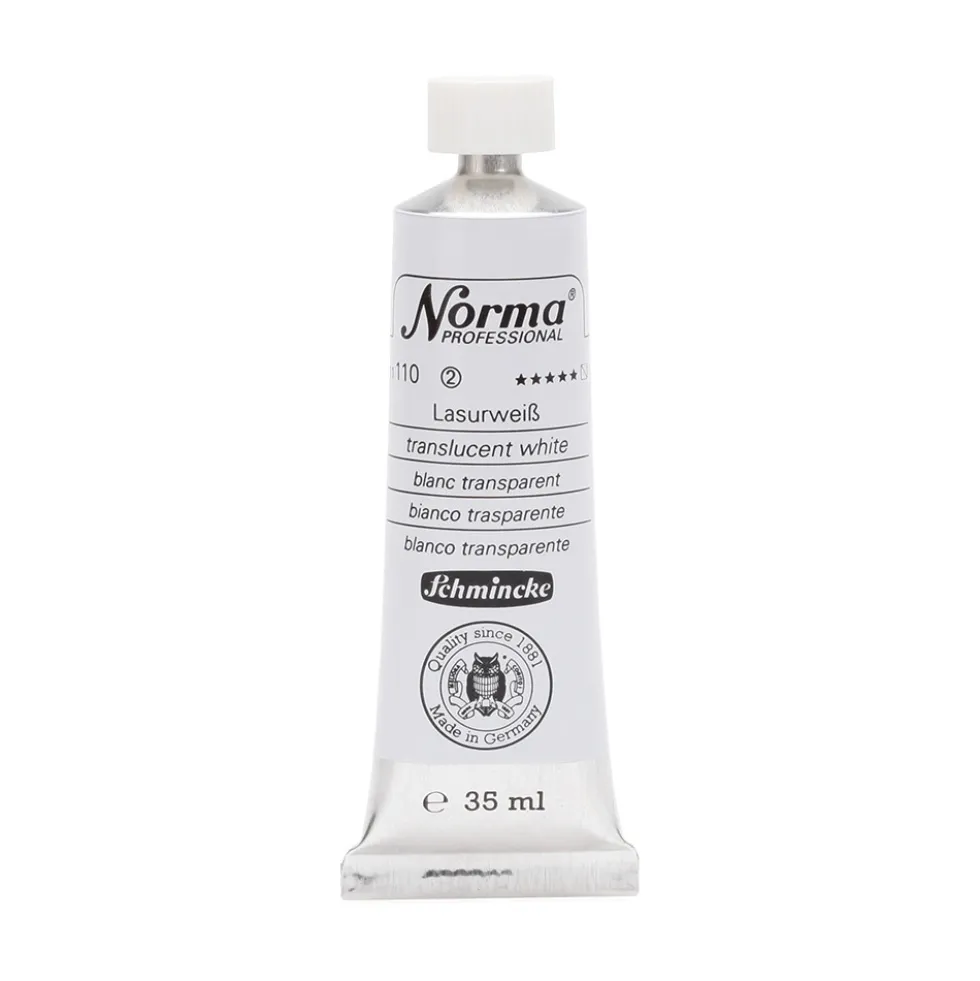 Farba olejna Norma Professional - Schmincke - 110, Translucent White, 35 ml