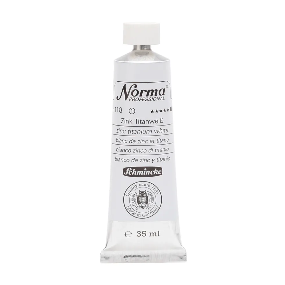Farba olejna Norma Professional - Schmincke - 118, Zinc Titanium White, 35 ml