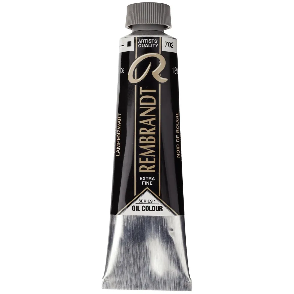 Farba olejna - Rembrandt - Lamp Black, 40 ml