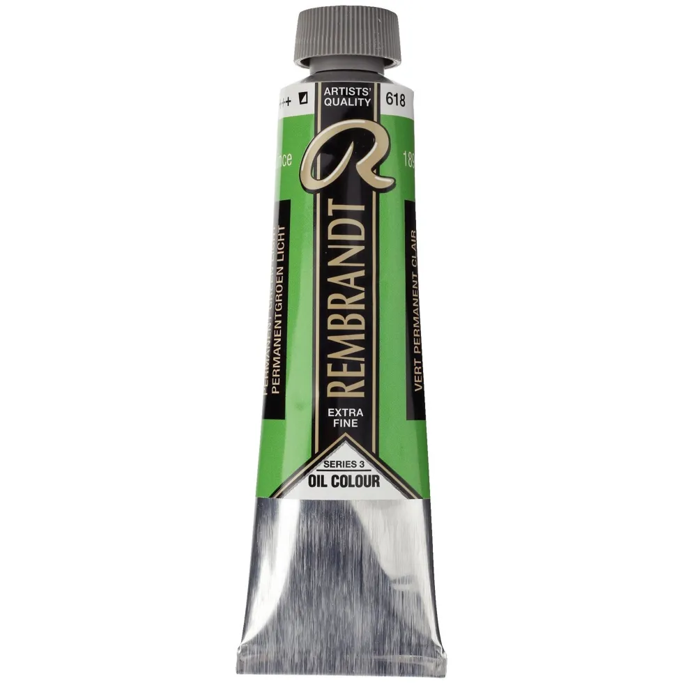 Farba olejna - Rembrandt - Permanent Green Light, 40 ml