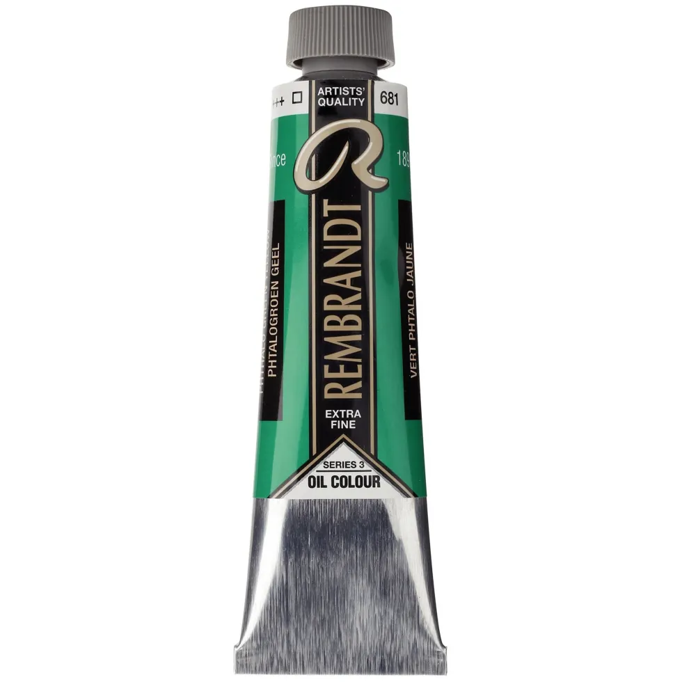 Farba olejna - Rembrandt - Phthalo Green Yellow, 40 ml