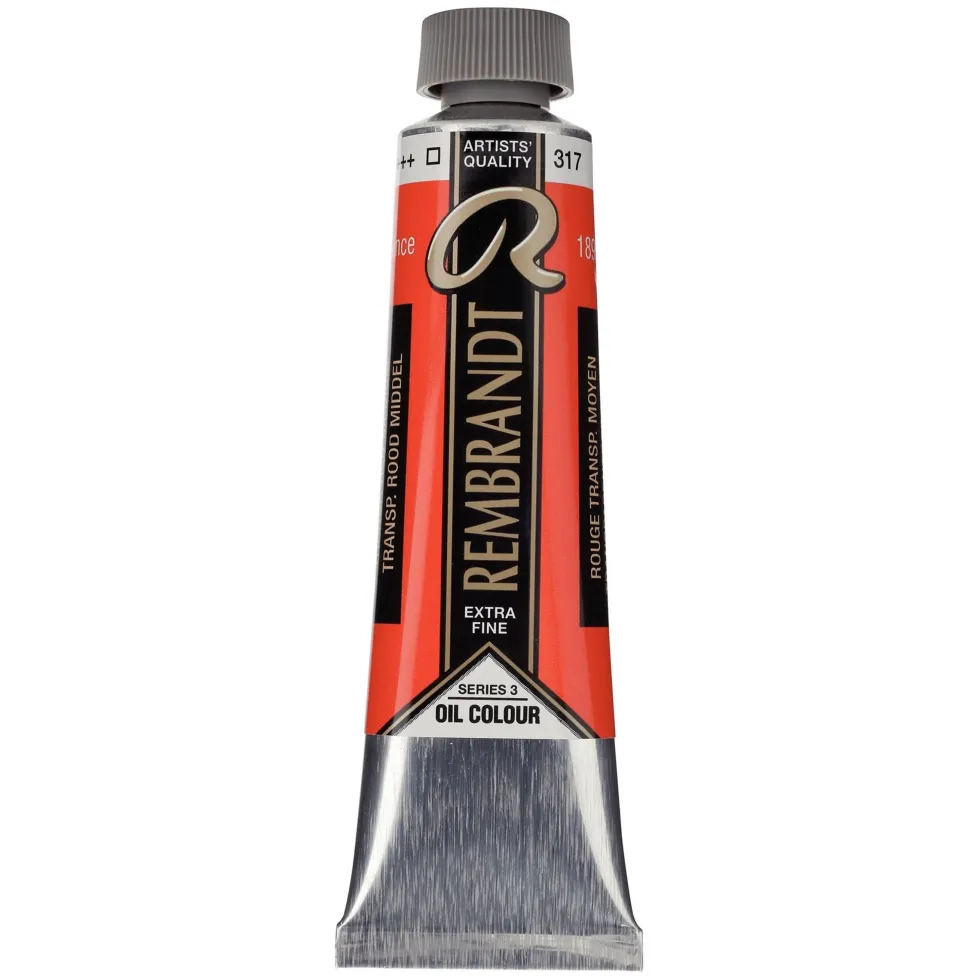Farba olejna - Rembrandt - Transparent Red Medium, 40 ml