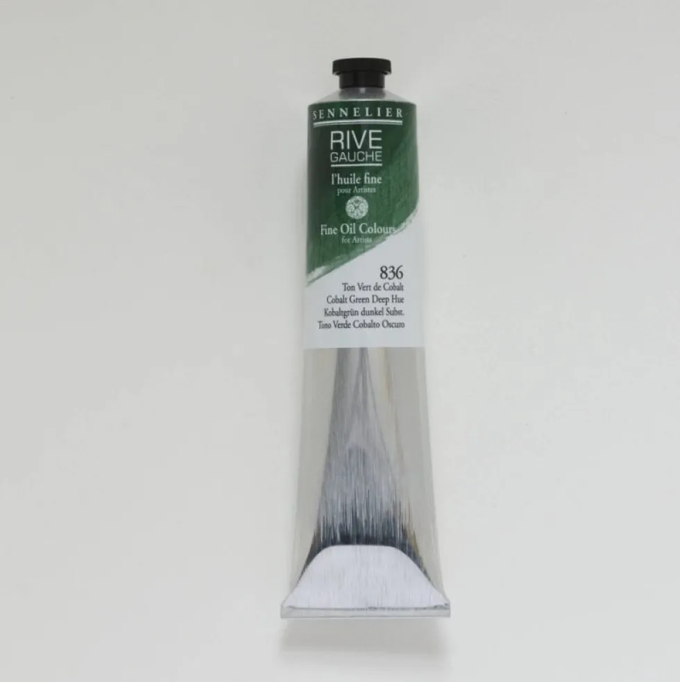 Farba olejna Rive Gauche - Sennelier - 836, Cobalt Green Deep Hue, 200 ml