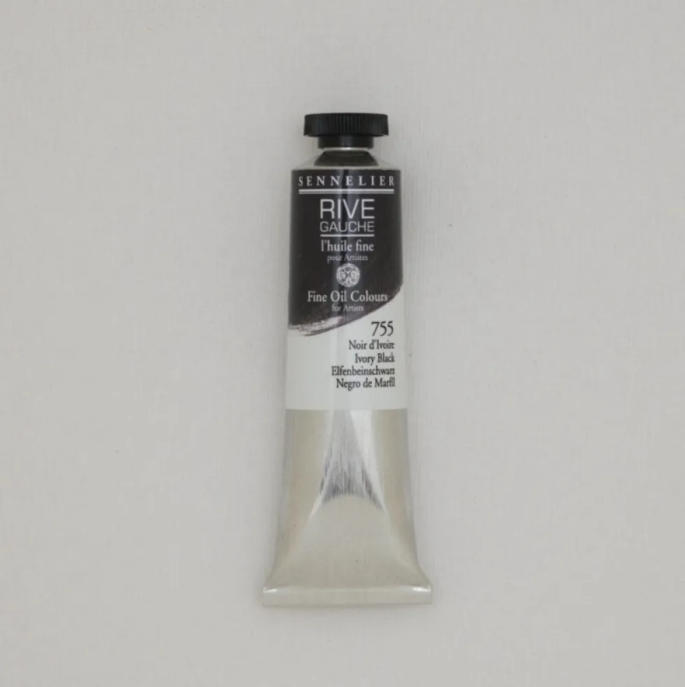 Farba olejna Rive Gauche - Sennelier - 755, Ivory Black, 40 ml