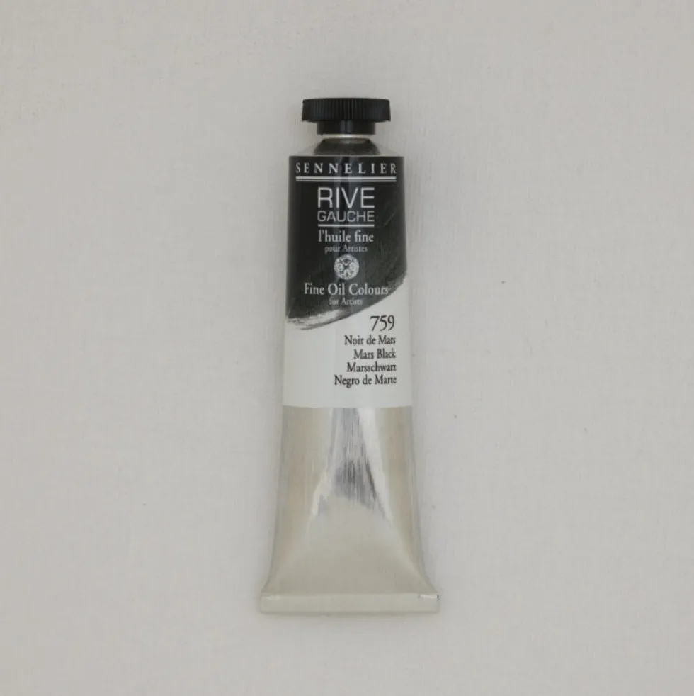 Farba olejna Rive Gauche - Sennelier - 759, Mars Black, 40 ml
