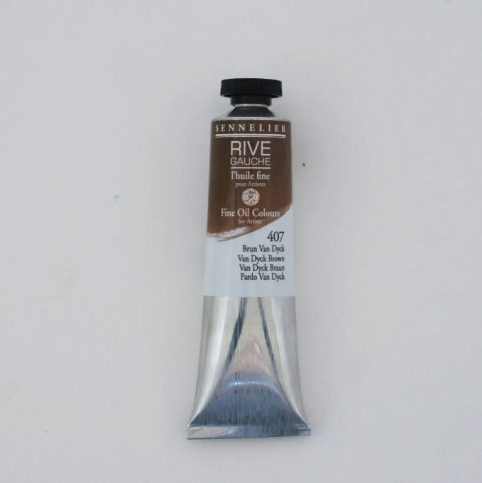 Farba olejna Rive Gauche - Sennelier - 407, Van Dyck Brown, 40 ml