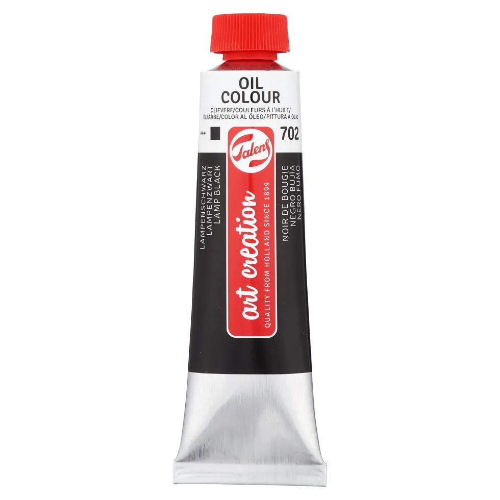Farba olejna - Talens Art Creation - 702, Lamp Black, 40 ml
