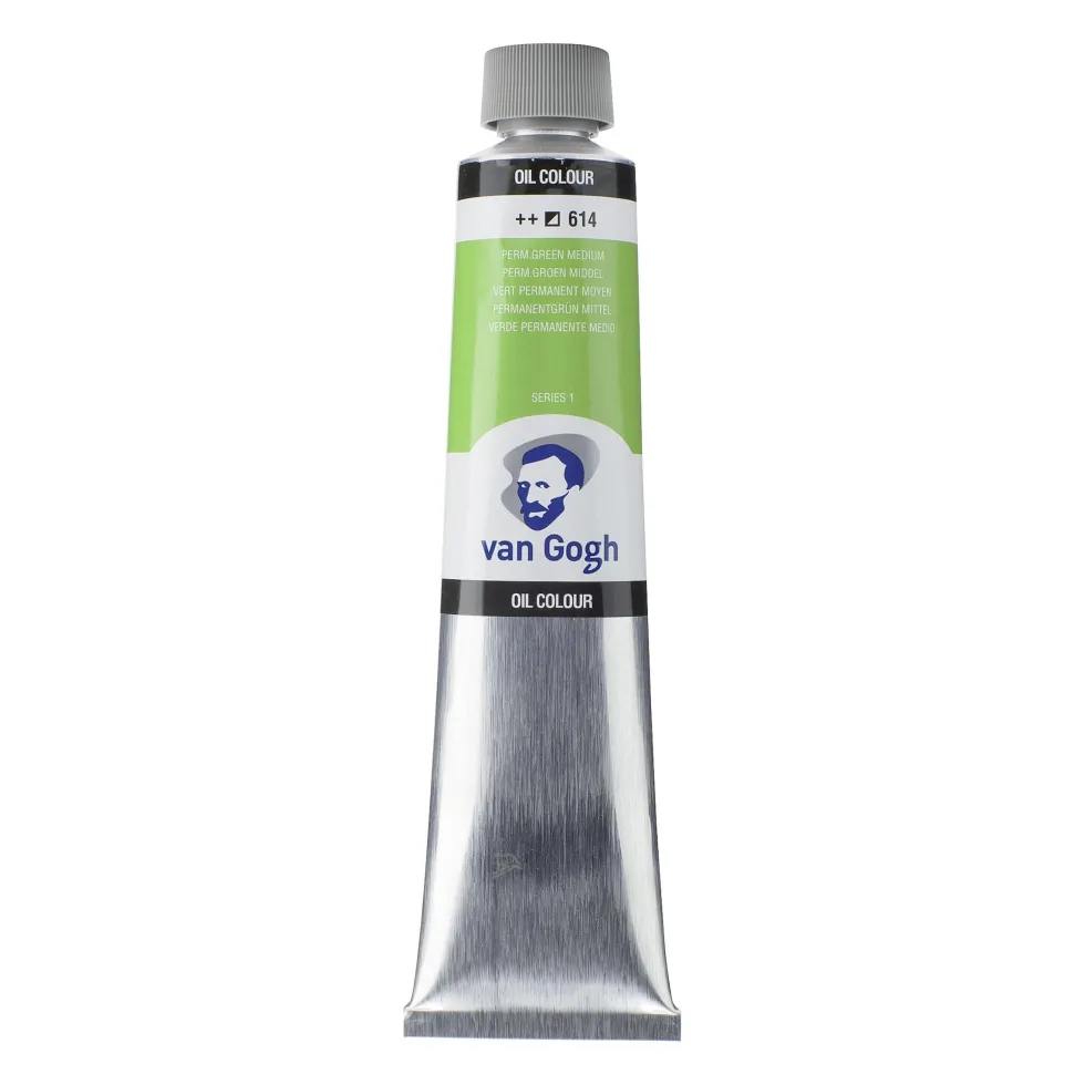 Farba olejna - Van Gogh - Permanent Green Medium, 200 ml