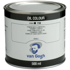 Farba olejna - Van Gogh - 118, Titanium White (Linseed Oil), 500 ml
