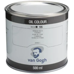Farba olejna - Van Gogh - 105, Titanium White (Safflower Oil), 500 ml