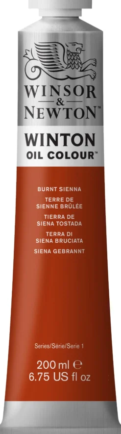Farba olejna Winton Oil Colour - Winsor & Newton - burnt sienna, 200 ml