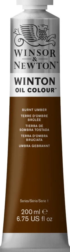 Farba olejna Winton Oil Colour - Winsor & Newton - burnt umber, 200 ml