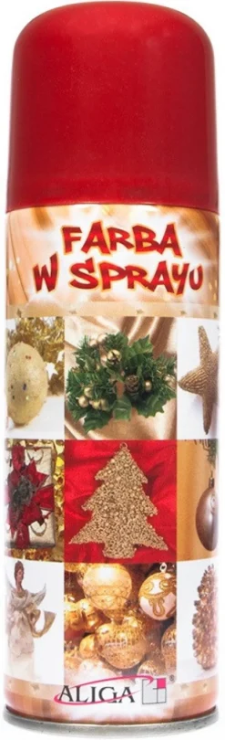 Farba ozdobna w sprayu - czerwona, 250 ml