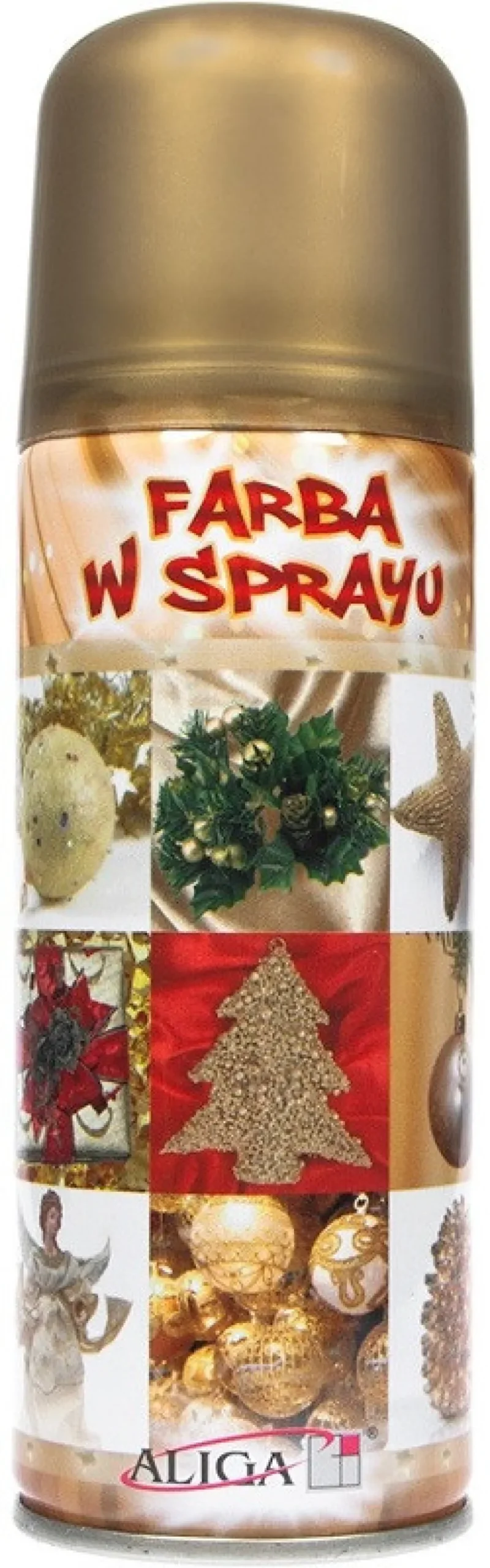 Farba ozdobna w sprayu - złota, 250 ml