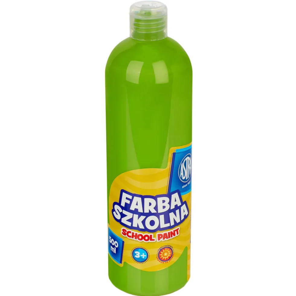 Farba szkolna plakatowa - Astra - limonkowa, 500 ml