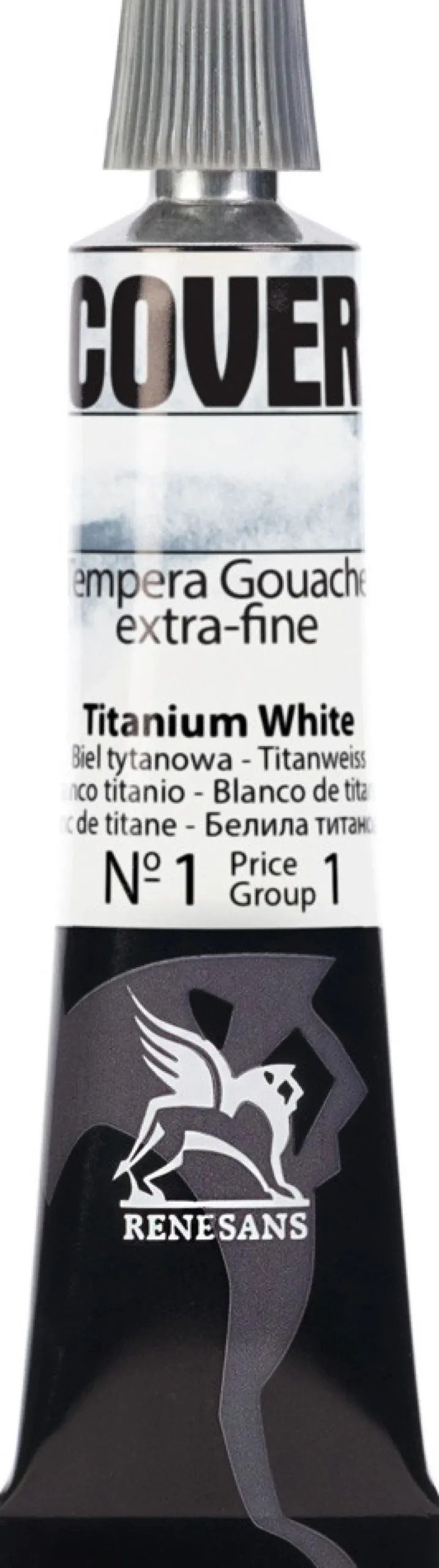Farba Tempera Cover - Renesans - 01, biel tytanowa, 20 ml