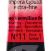 Farba Tempera Cover - Renesans - 11, cynober ciemny, 20 ml