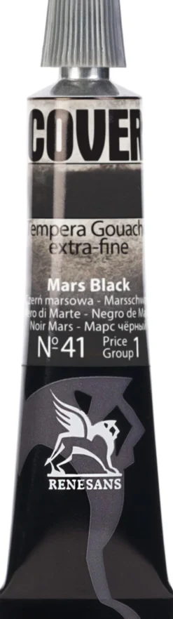 Farba Tempera Cover - Renesans - 41, czerń marsowa, 20 ml