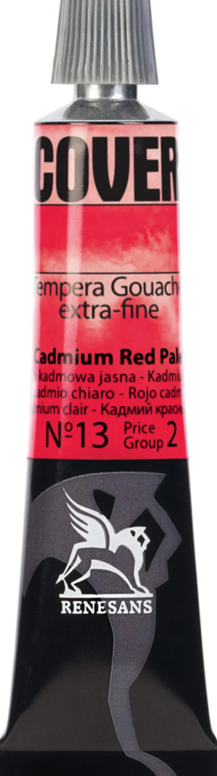 Farba Tempera Cover - Renesans - 13, czerwień kadmowa jasna, 20 ml