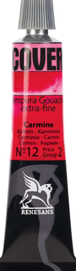 Farba Tempera Cover - Renesans - 12, karmin, 20 ml