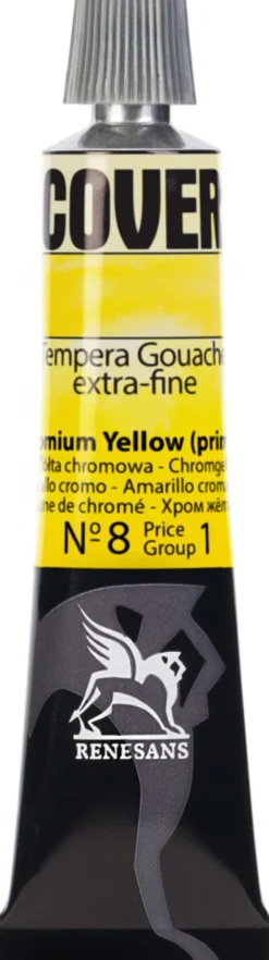 Farba Tempera Cover - Renesans - 08, żółta chromowa, 20 ml