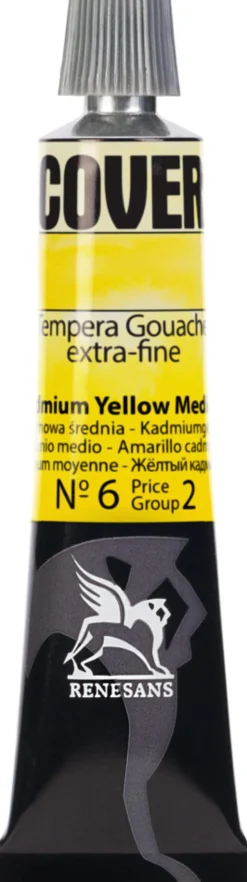 Farba Tempera Cover - Renesans - 06, żółta kadmowa średnia, 20 ml