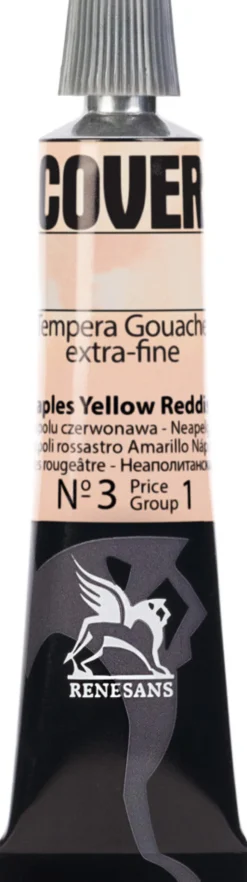 Farba Tempera Cover - Renesans - 03, żółta z Neapolu czerwona, 20 ml