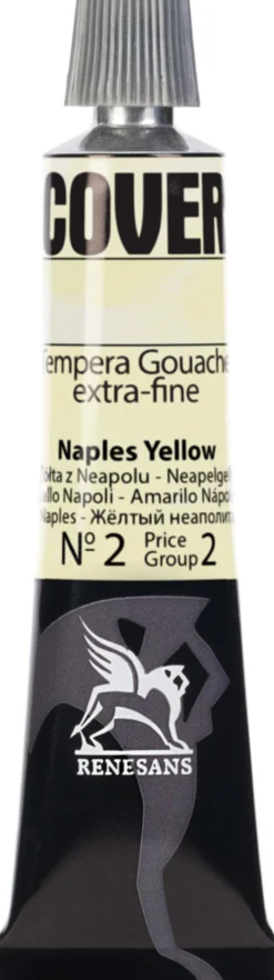 Farba Tempera Cover - Renesans - 02, żółta z Neapolu, 20 ml
