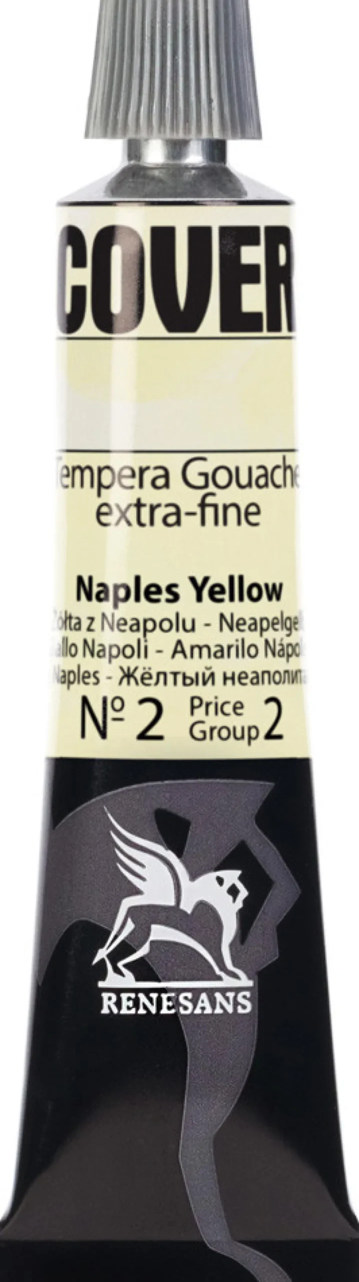 Farba Tempera Cover - Renesans - 02, żółta z Neapolu, 20 ml
