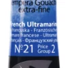 Farba Tempera Cover - Renesans - 21, ultramaryna francuska, 20 ml