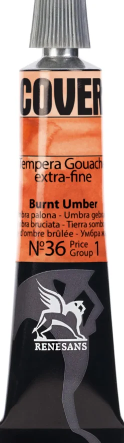 Farba Tempera Cover - Renesans - 36, umbra palona, 20 ml