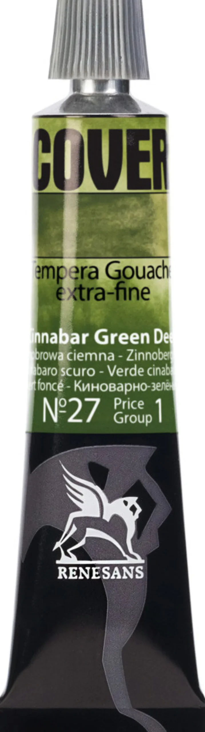 Farba Tempera Cover - Renesans - 27, zieleń cynobrowa ciemna, 20 ml