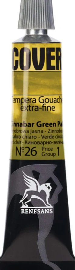 Farba Tempera Cover - Renesans - 26, zieleń cynobrowa jasna, 20 ml
