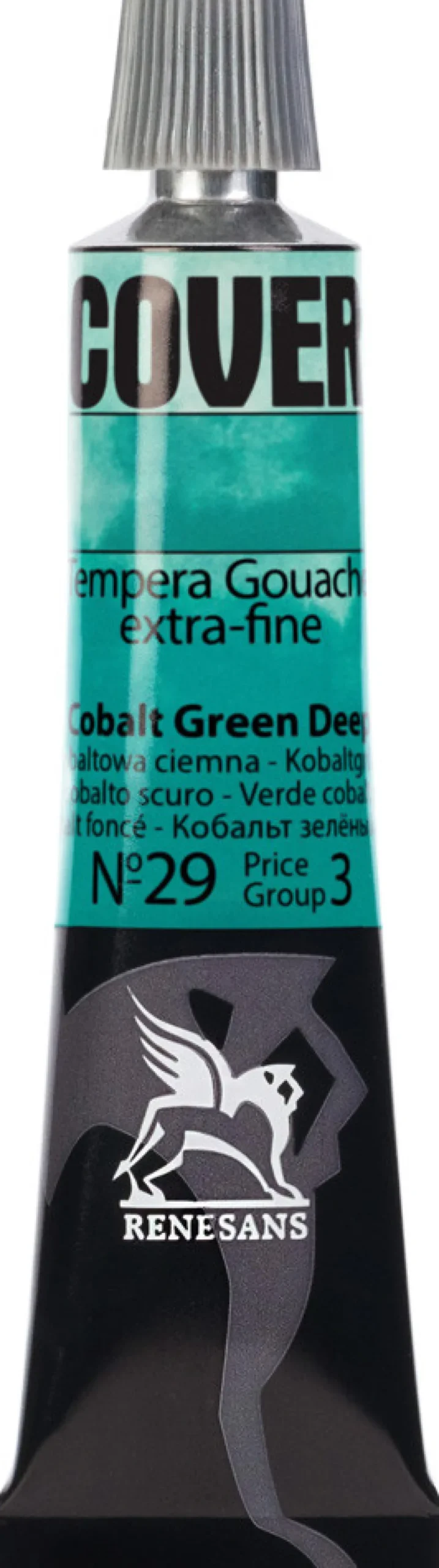 Farba Tempera Cover - Renesans - 29, zieleń kobaltowa ciemna, 20 ml