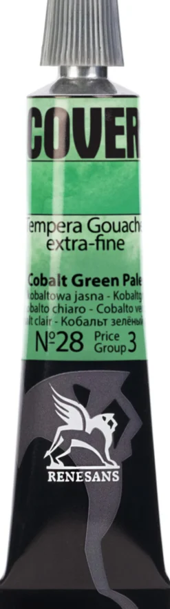 Farba Tempera Cover - Renesans - 28, zieleń kobaltowa jasna, 20 ml