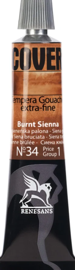 Farba Tempera Cover - Renesans - 34, ziemia sieneńska palona, 20 ml
