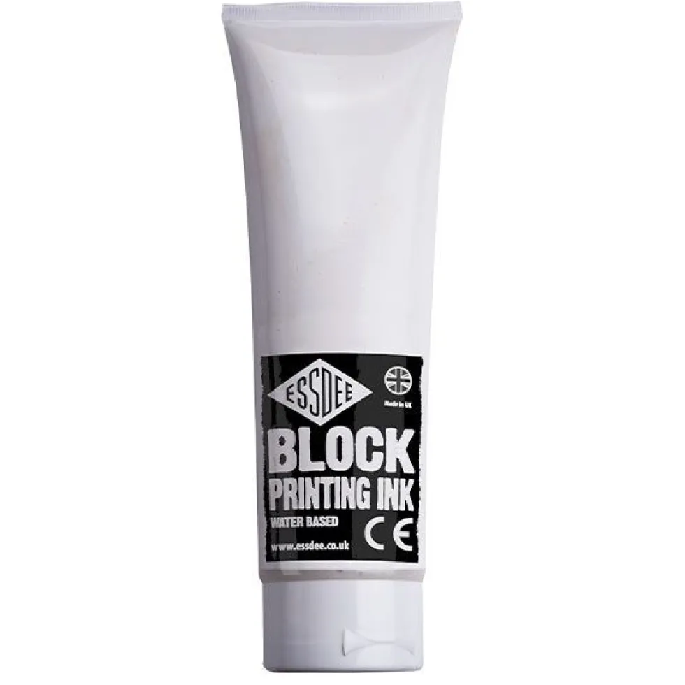 Farba, tusz do linorytu Block Printing Ink - Essdee - White, 300 ml
