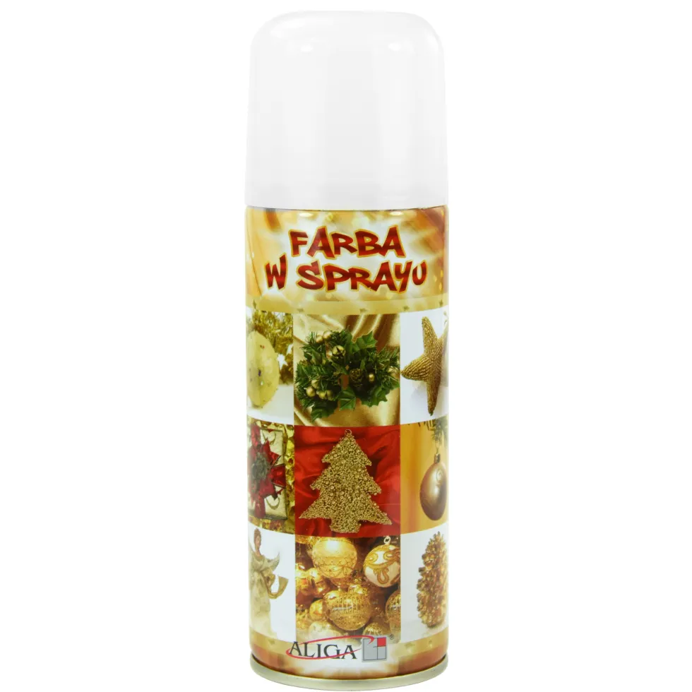 Farba w sprayu - biała, metaliczna, 250 ml