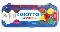 Farby akwarelowe dla dzieci w plastikowym etui - Giotto - 12 kolorów