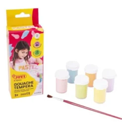 Farby plakatowe dla dzieci Pastel - Jovi - 6 kolorów x 15 ml