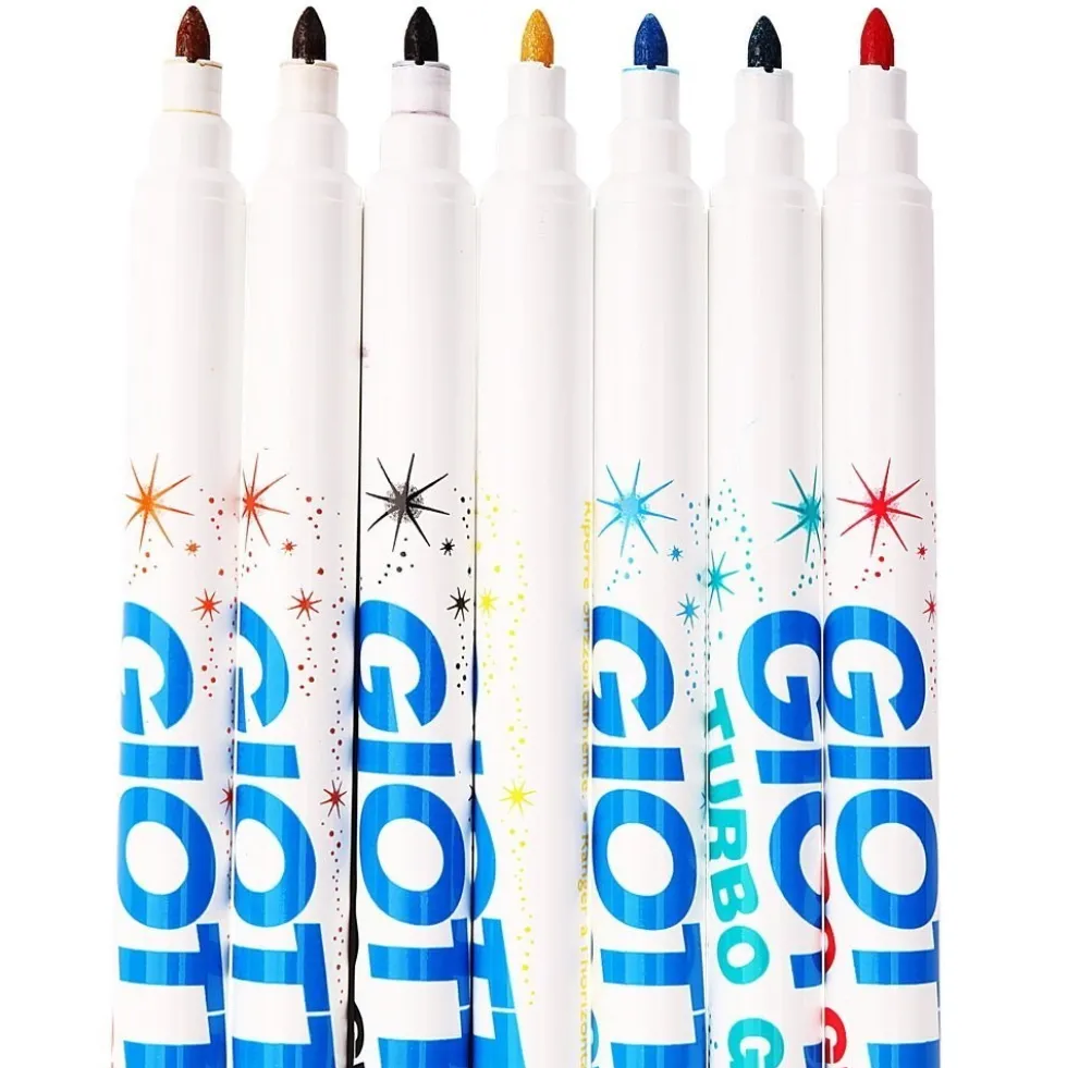 Flamastry brokatowe Turbo Glitter - Giotto - 8 szt.