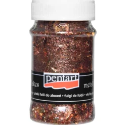 Folia do złoceń w płatkach Metal Flakes - Pentart - złoto i melanż, 100 ml