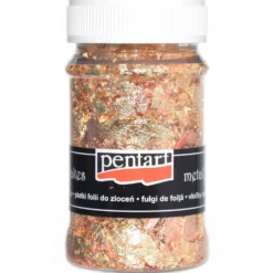 Folia do złoceń w płatkach - Pentart - złoto-miedziana, 100 ml